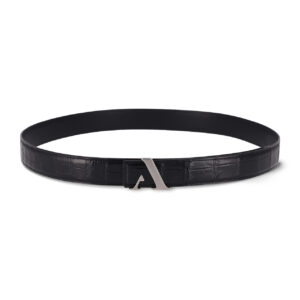 ‘A’ Crocodile Leather Belt