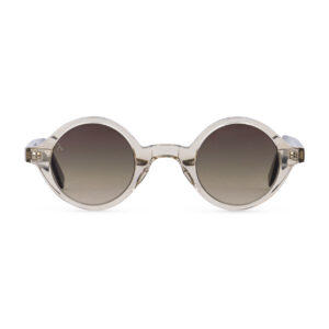 Round Sunglasses-Shiny Transparent Light Brown