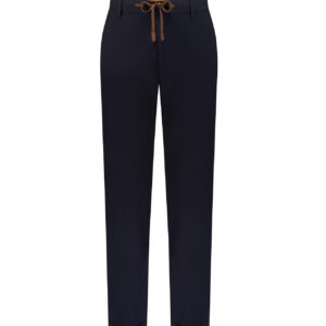 Navy Blue Drawstring Chino Pants – II