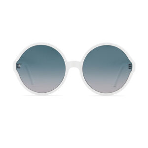 Retro Round Sunglasses – Matt White