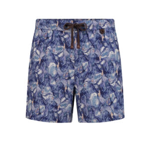 Linen Shorts Purple Floral Print