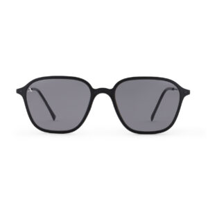 Curved Square Sunglasses – Matt Black