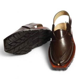 Handmade Brown Norozi Chappal with Double Tyre Sole – 09202