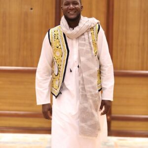 Afghan Golden White Waistcoat