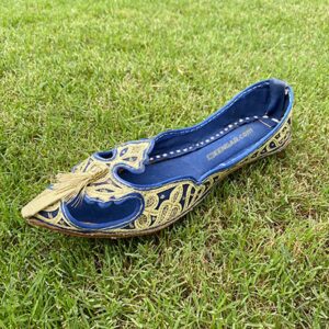 Indigo Ladies Khussa Shoes
