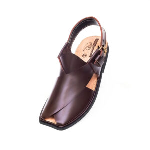 Handmade Brown Charsadda Gol T Chappal-092241