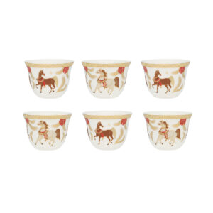 Arabic Coffee Cups Horse Edition – 6 pcs