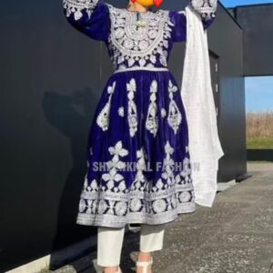 Berry Velvet Afghan Dress