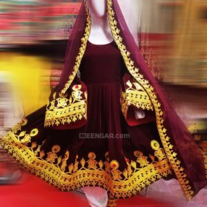 Dark Brown Velvet Dress