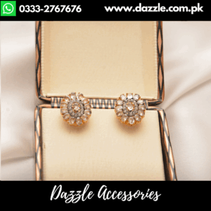 Champagne Zircon Tulip Studs