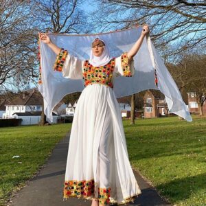 Modern White Mirror Dress