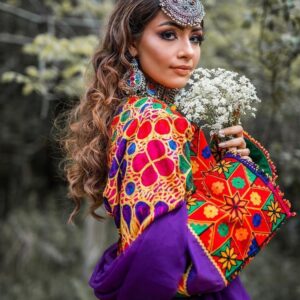 Radiant de Purple Afghan Dress