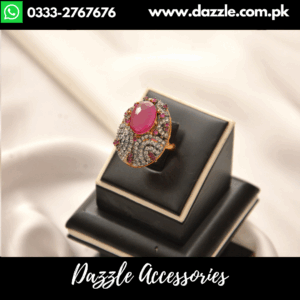 Malika Gold plated Ruby Ring