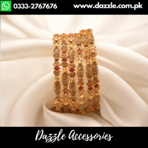 Noori Gold Plated Bangles Set