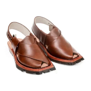 Handmade Mustard Quetta Norozi Shikari Leather Chappal – 092145