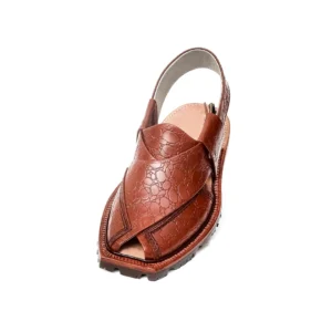 Printed Mustard Norozi Chappal With China Cut Shape – 09213