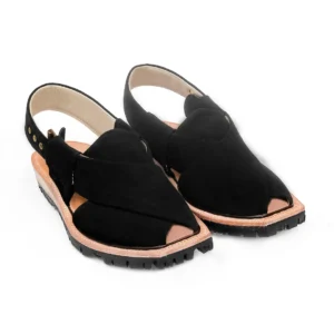 Black Suede Leather Norozi Chappal – 092182