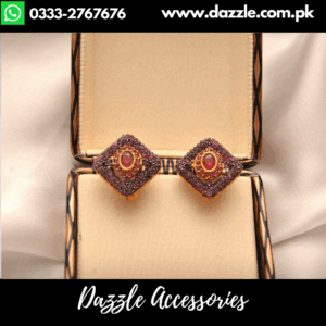 Opulent zircon Ruby Studs