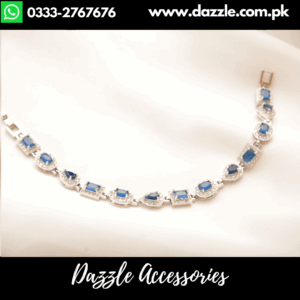 Radiant Silver Blue Bracelet