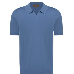 Merino Wool Polo Shirt – Lapis Blue