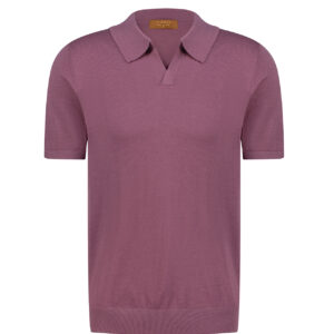 Merino Wool Polo Shirt – Dark Raspberry
