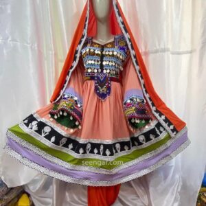 Multi Velvet Afghan Dress