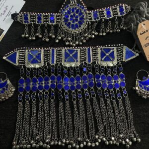 Vintage Blue Afghan jewelry