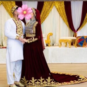 Golden Velvet Afghan Dress for Man