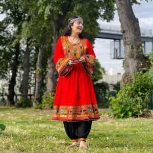 Garnet Delight Afghan Dress