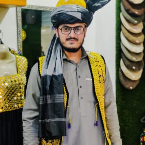 Pashtun Traditional Zardozi Vest & Turban