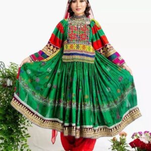 Floral Fusion Afghan Dress