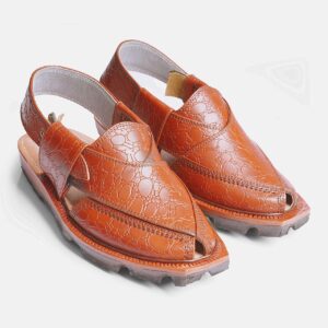 Printed Leather Mustard Norozi Chappal With Double Sole – 09209