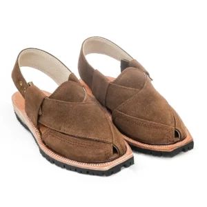 Brown Suede Norozi Chappal with Double Sole – 09248