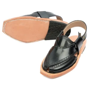 Handmade Brock Leather Quetta Norozi Chappal with Leather Sole – 09232