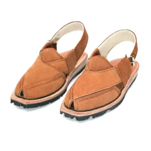 Hand Crafted Camel Suede Quetta Norozi Chappal With Double Sole – 092358
