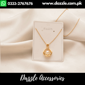 opulent pearl gold plated necklace