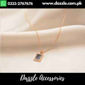 sapphire gold plated necklace