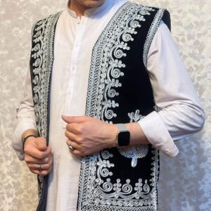 Pashtun Elegance Velvet Waistcoat